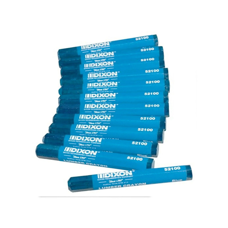 Dixon Lumber Crayon - 12 Piece - Color:Blue
